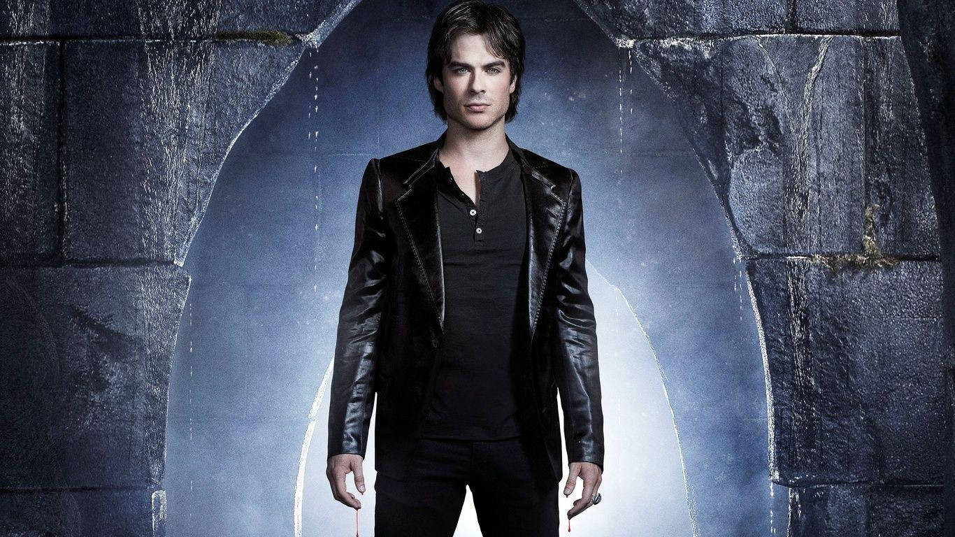 1366x768 Damon Salvatore Wallpaper