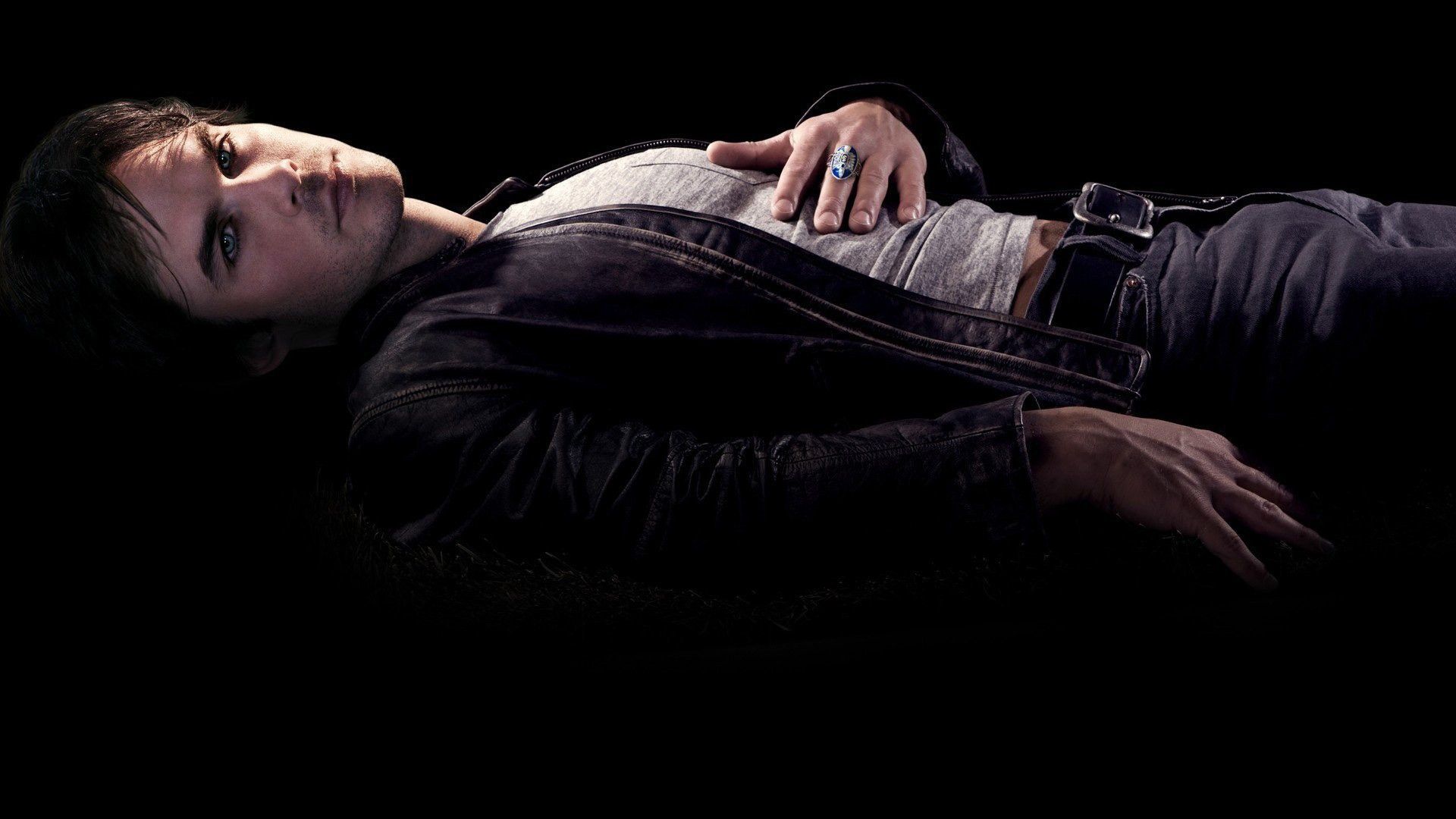 1920x1080 Damon Salvatore Lying Down HD The Vampire Diaries Wallpaper