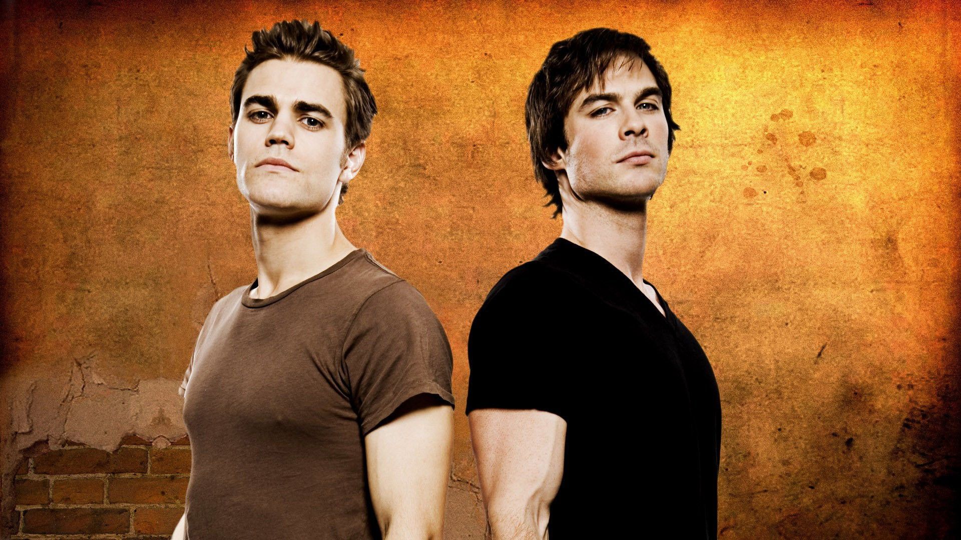 1920x1080 Stefan Salvatore Damon Salvatore HD The Vampire Diaries Wallpaper