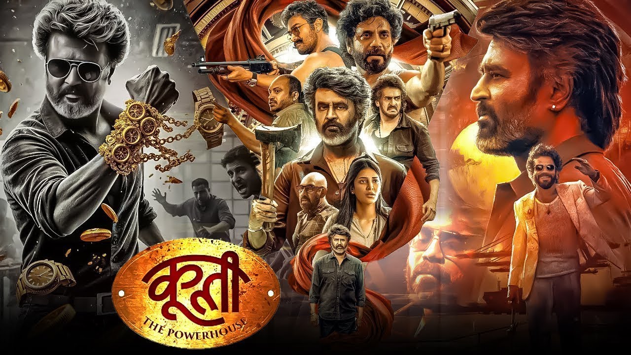 1280x720 Coolie (2025) Full Hindi Dubbed Movie. Rajinikanth & Shruti Haasan. Latest South Indian Action Drama