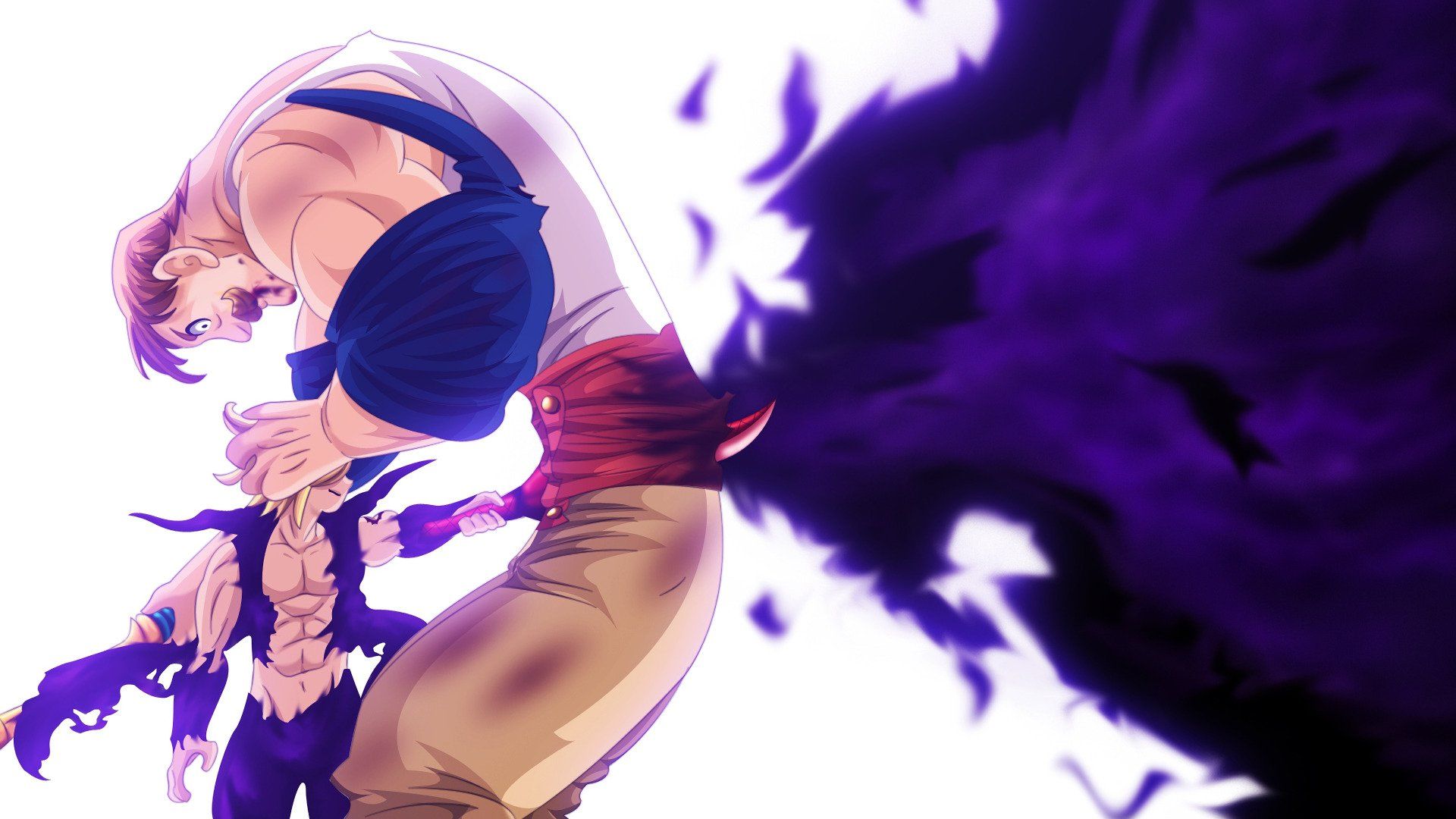 1920x1080 Escanor and Meliodas Clash