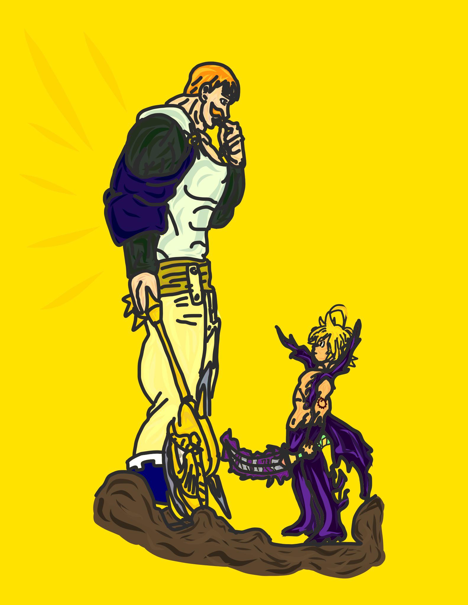1583x2048 Meliodas vs Escanor wallpaper