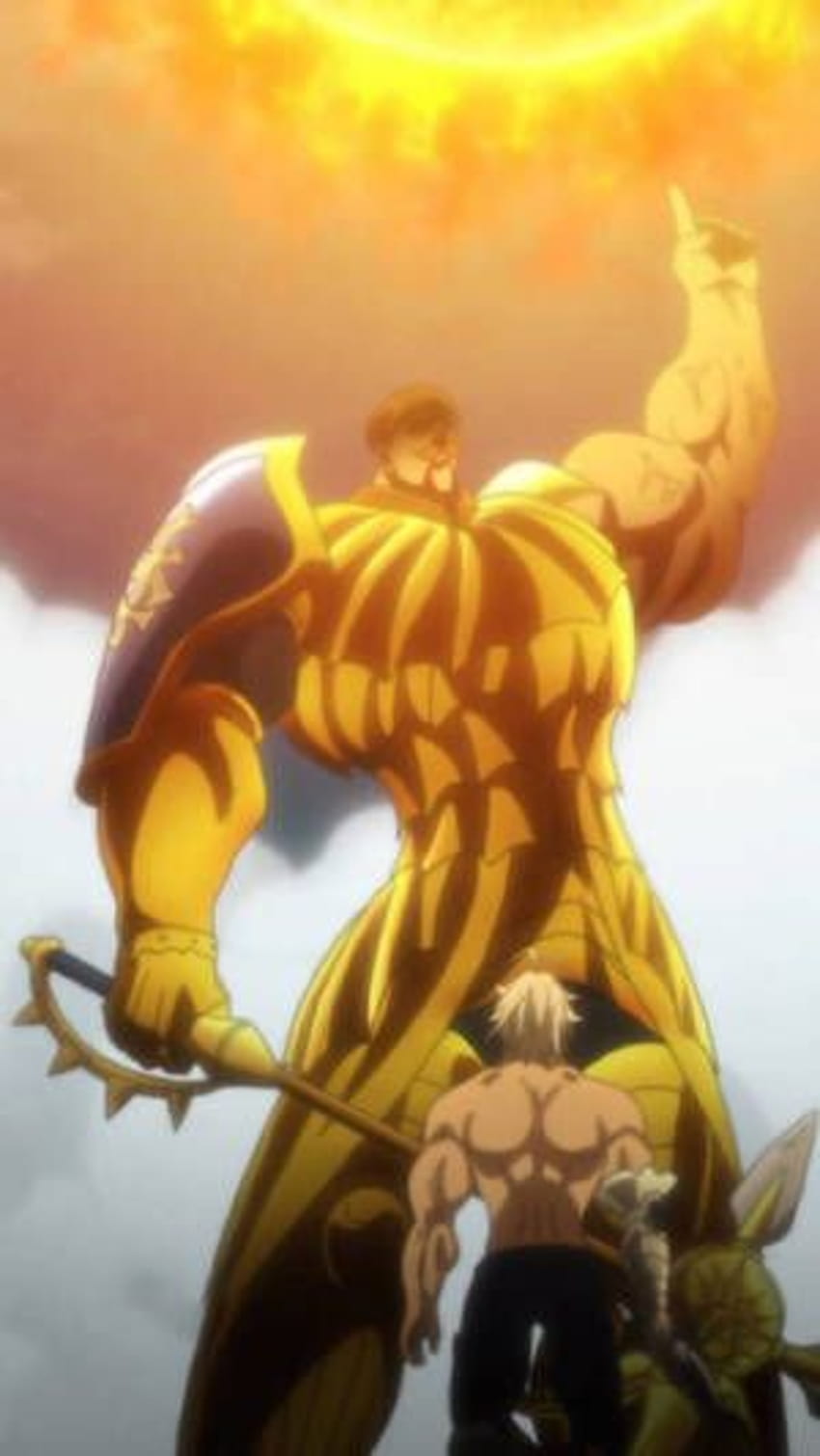 850x1510 Escanor vs meliodas HD wallpaper