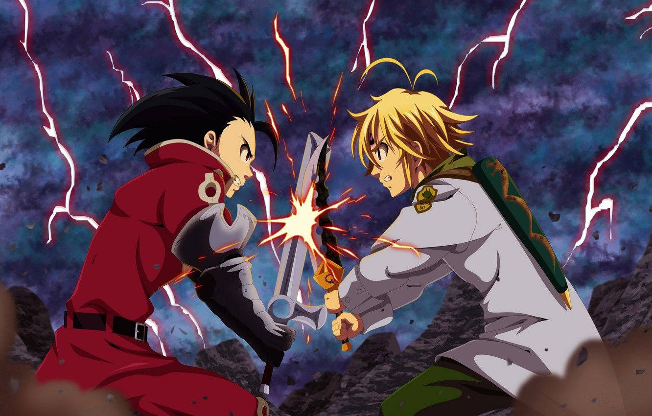 1332x850 Zeldris Meliodas Fight Seven Deadly Sins Wallpaper