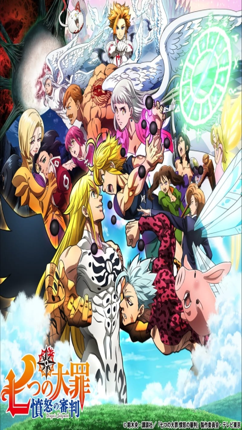 800x1420 Seven Deadly Sins, meliodas, diane, elizabeth, merlin, king, escanor, nanatsu no taizai, HD phone wallpaper
