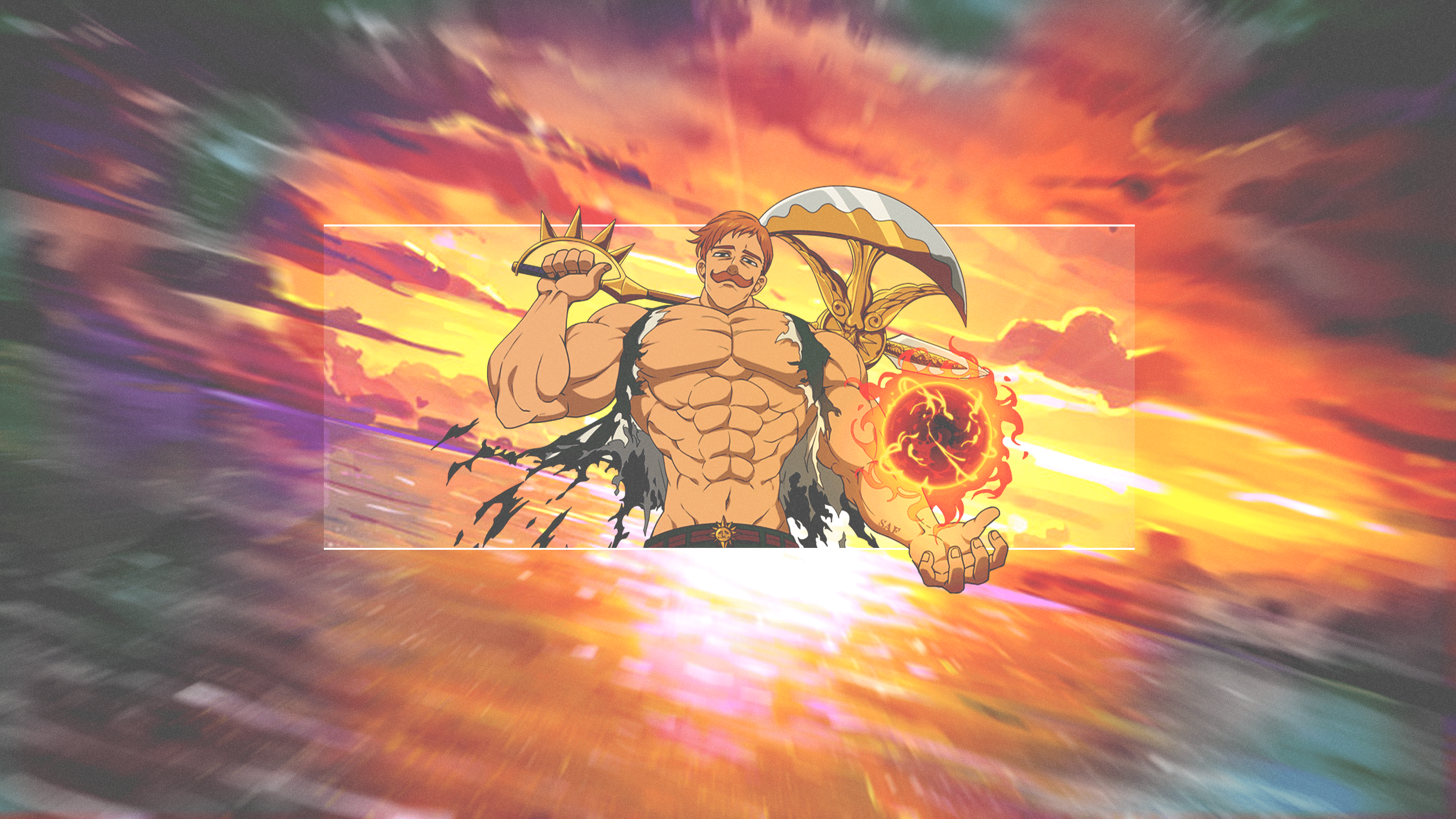 3840x2160 Escanor Awakens: The Seven Deadly Sins 4K Ultra HD Anime Wallpaper
