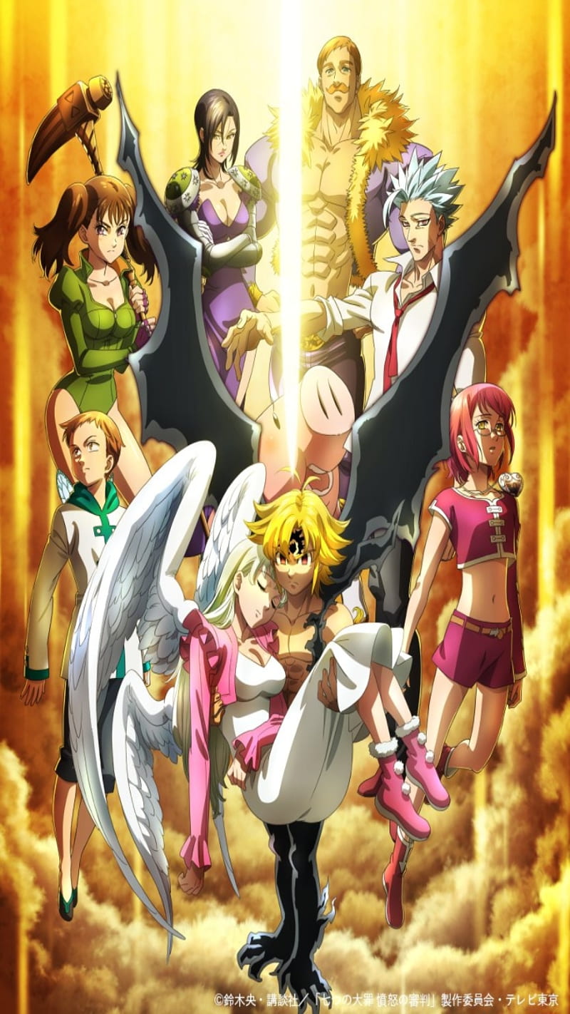 800x1422 Nanatsu no Taizai, ban, diane, elizabeth, escanor, gowther, hawk, king, meliodas, HD phone wallpaper
