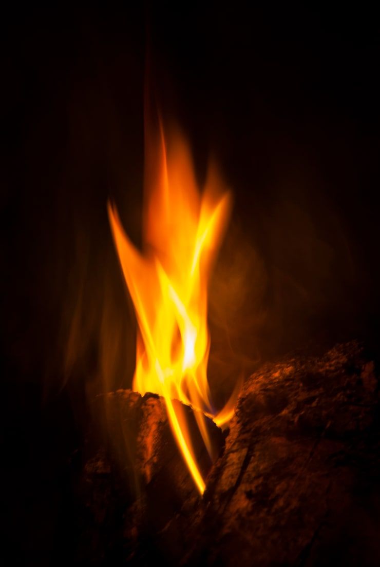 740x1105 Burning wood Image