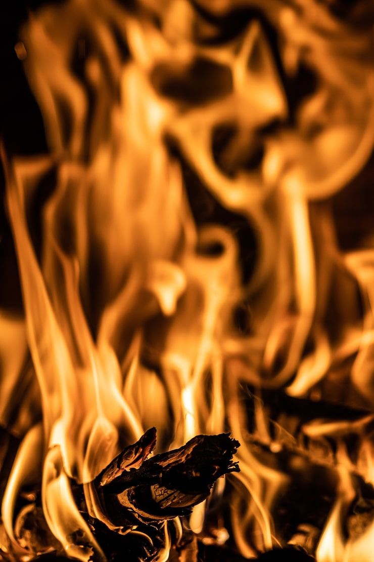 740x1110 Wood fire background Image