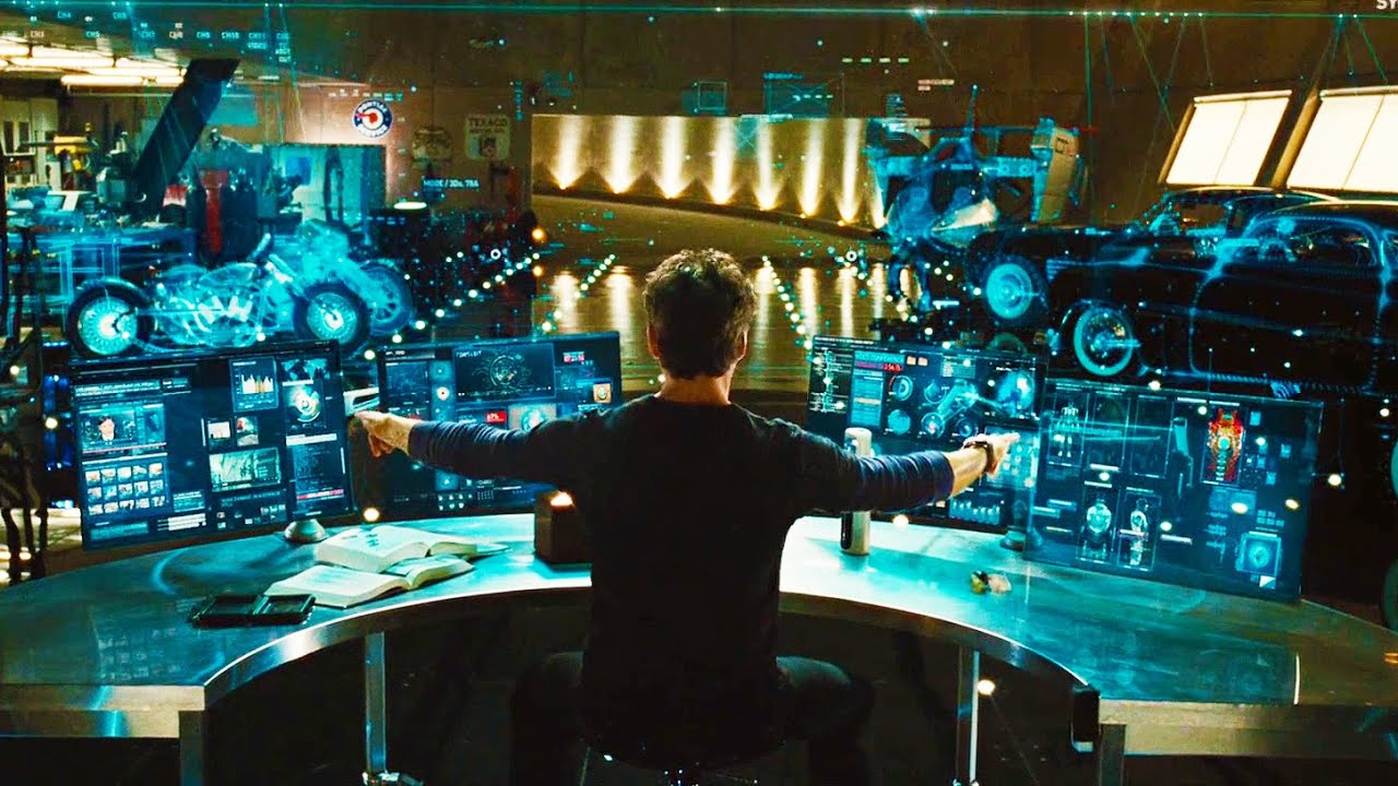 1280x720 Iron Man 2. Welcome home sir (Workshop scene)