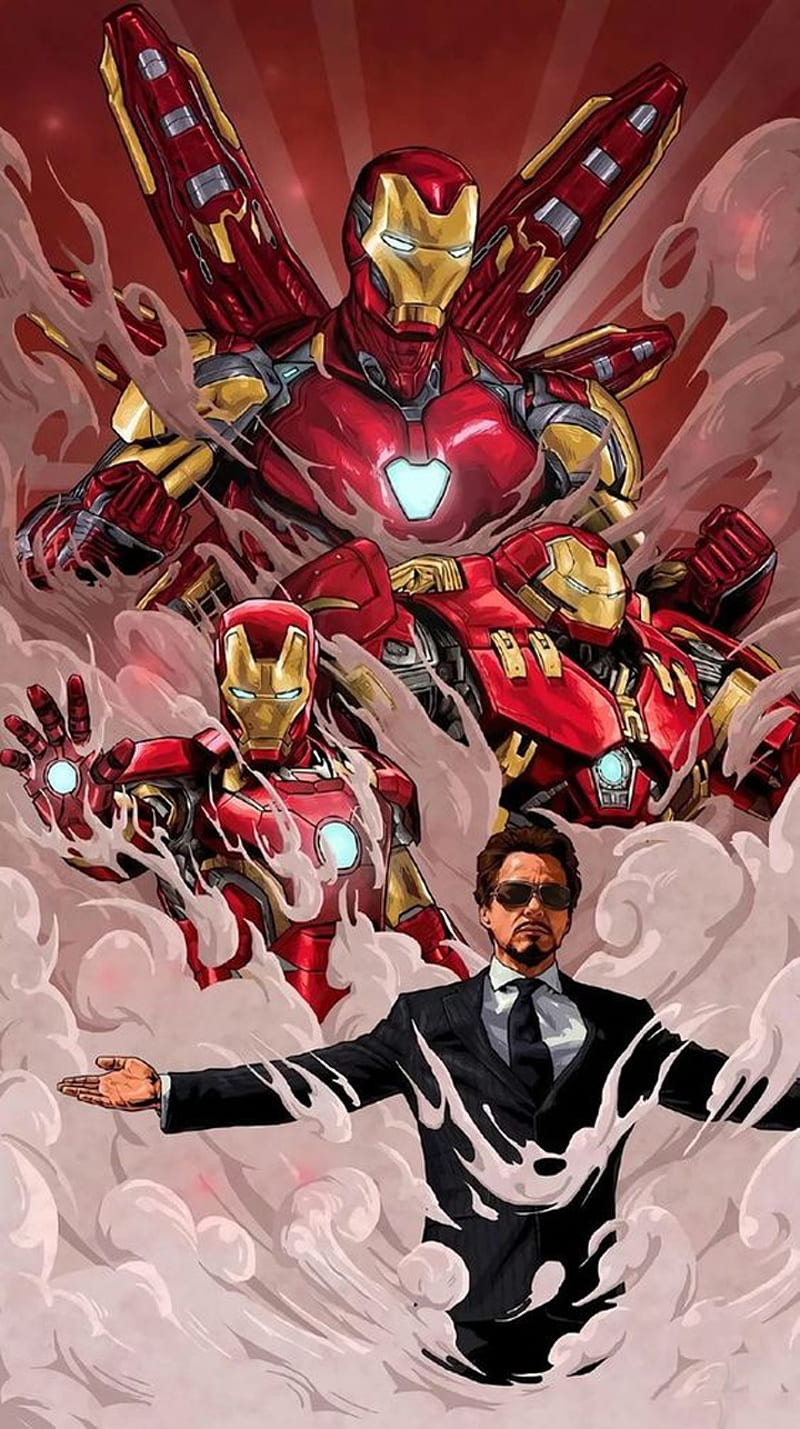 800x1429 HD red iron man wallpaper