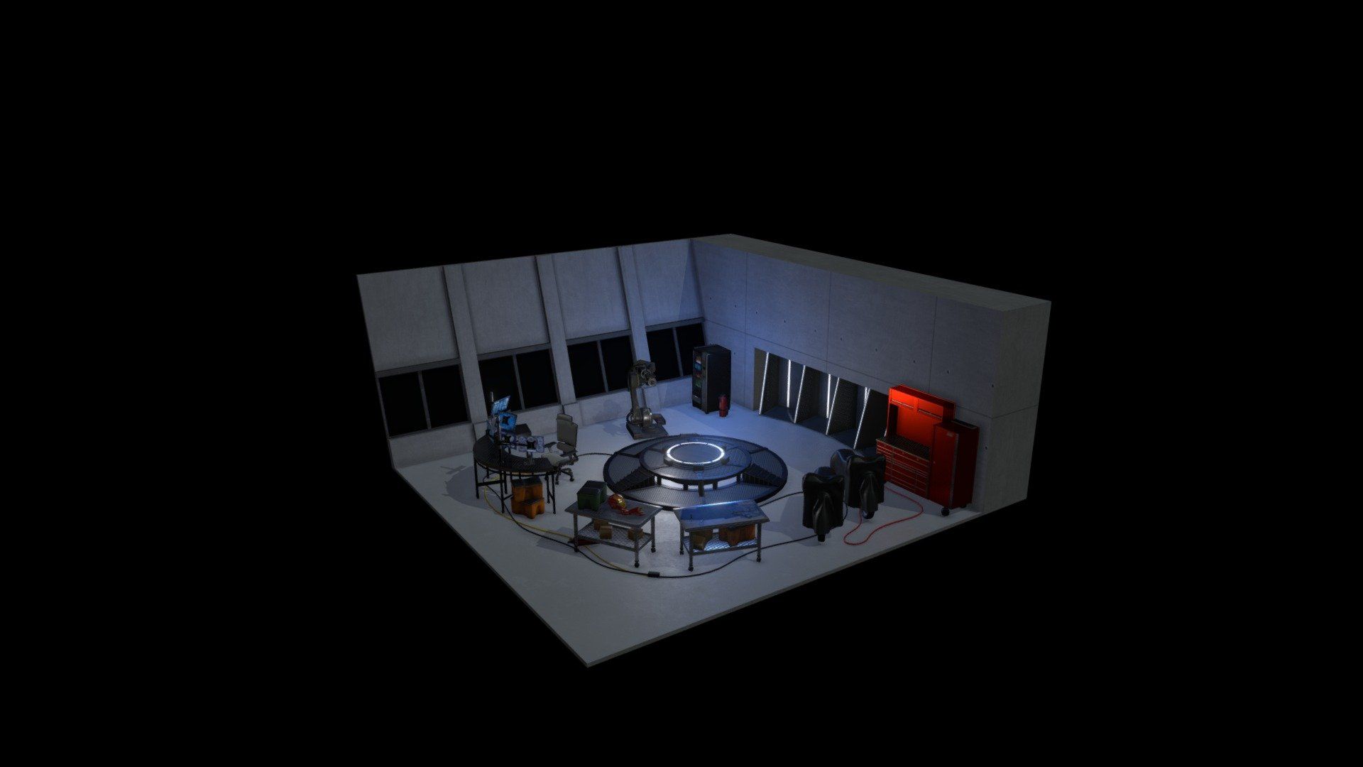1920x1080 Ironman Tony Stark Workshop model by Lucas Iturralde [f98aa79]