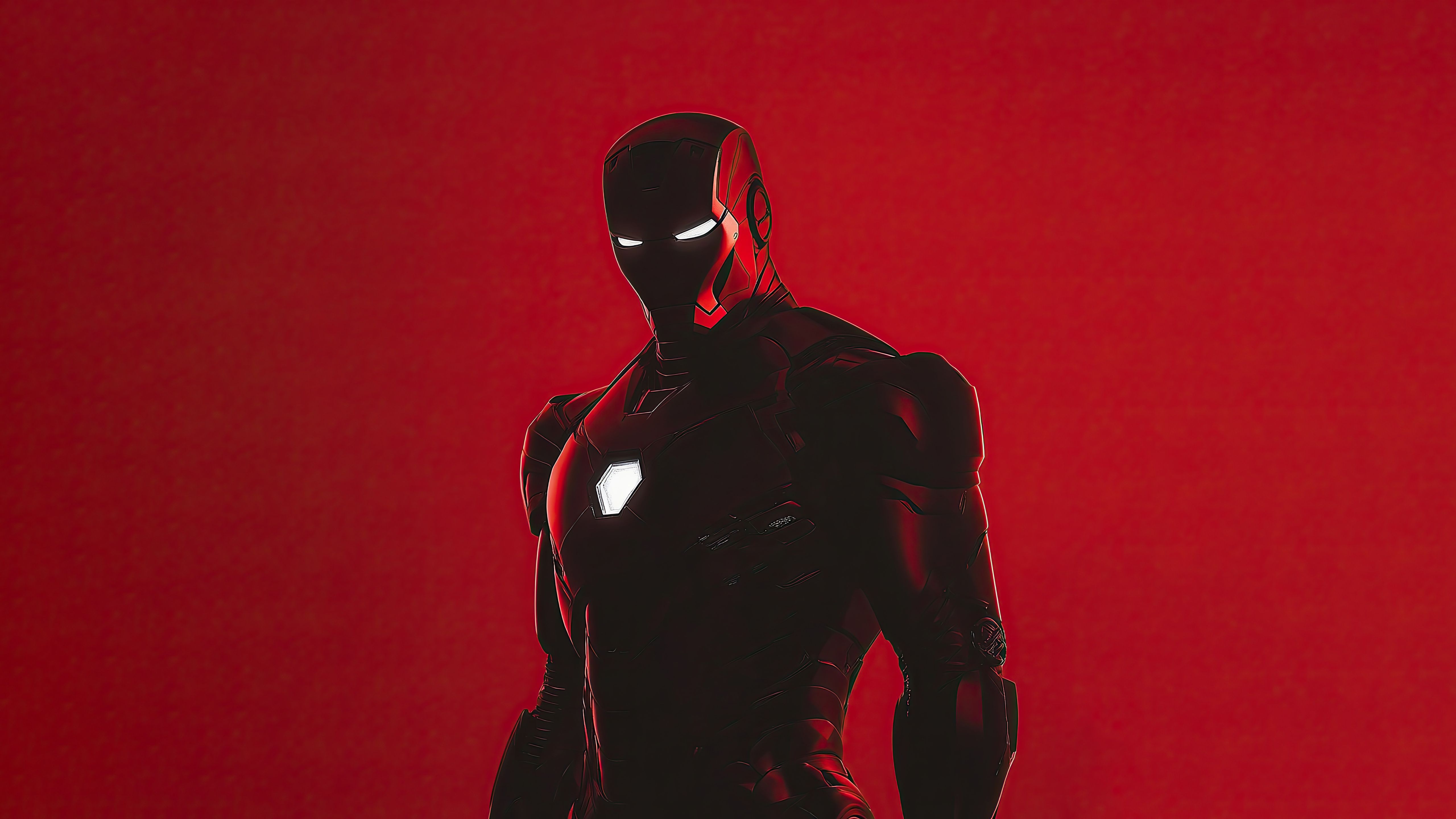 5120x2880 Iron Man Wallpaper 4K, Red aesthetic, 5K, Red background