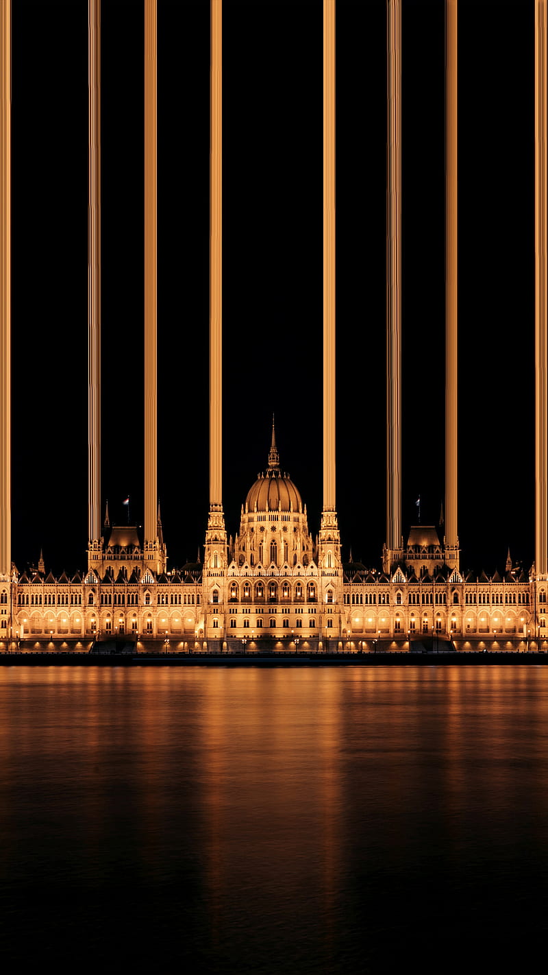 800x1422 HD golden castle wallpaper