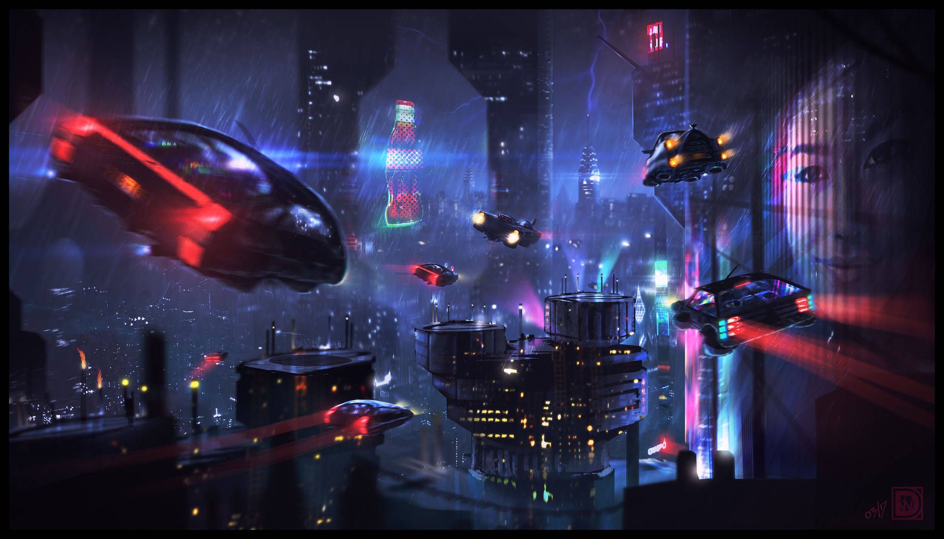 1920x1097 Download Explore the neon cityscape in Blade Runner Wallpaper