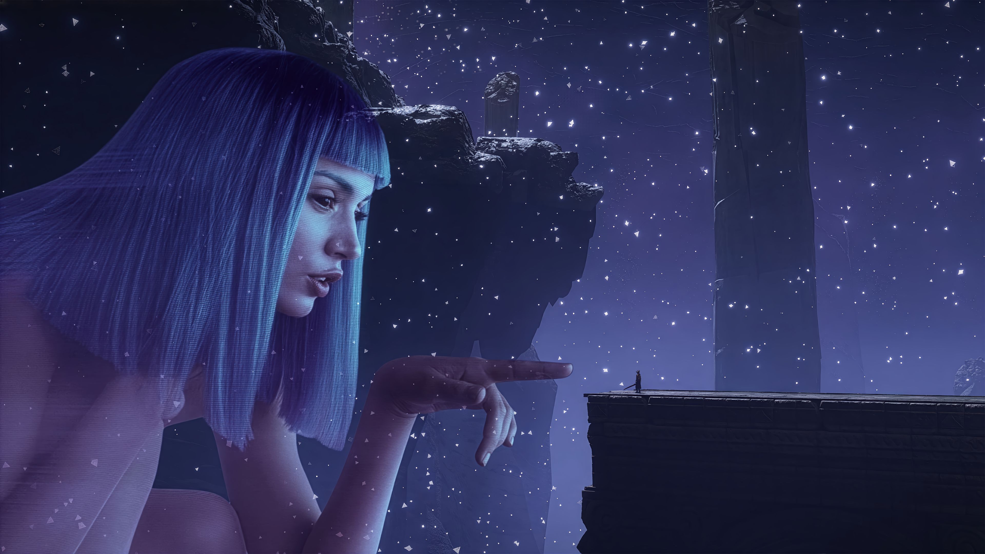 3840x2160 Elden Ring Blade Runner 2049 Girl Wallpaper 4K HD PC