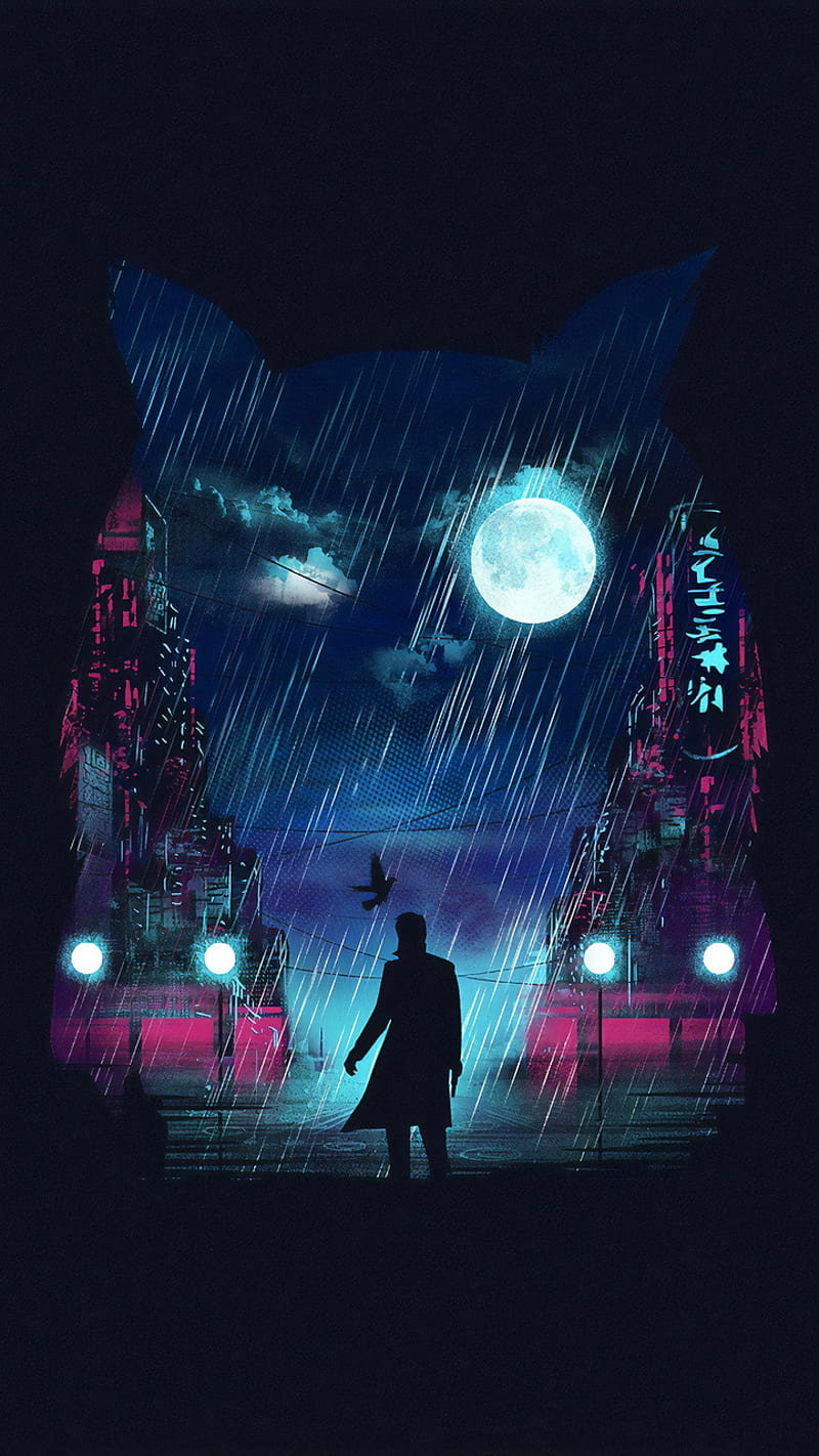 800x1422 Cyberpunk city green, blade, neon, runner, tokyo, HD phone wallpaper