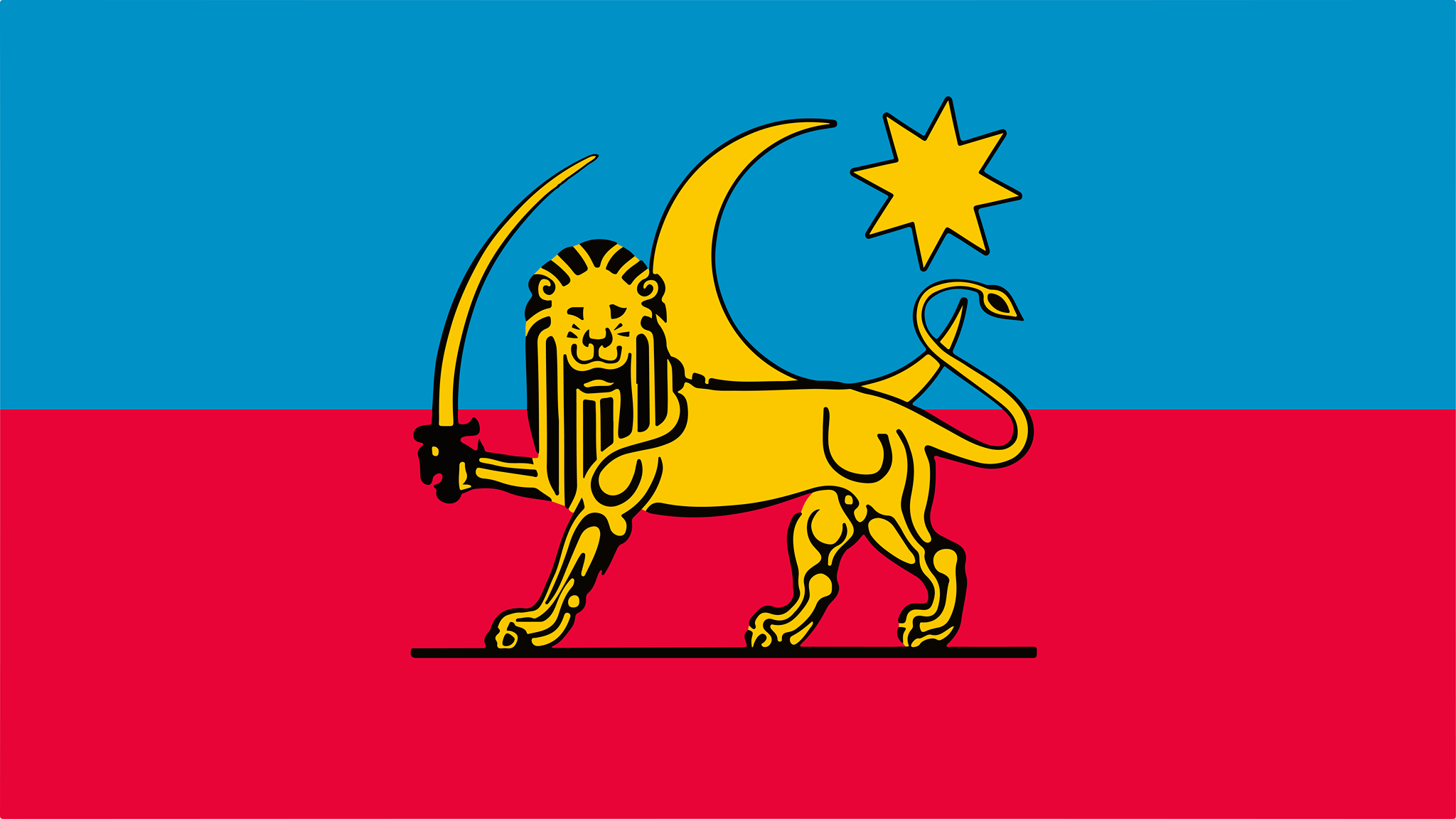 2048x1152 South Azerbaijan Flag