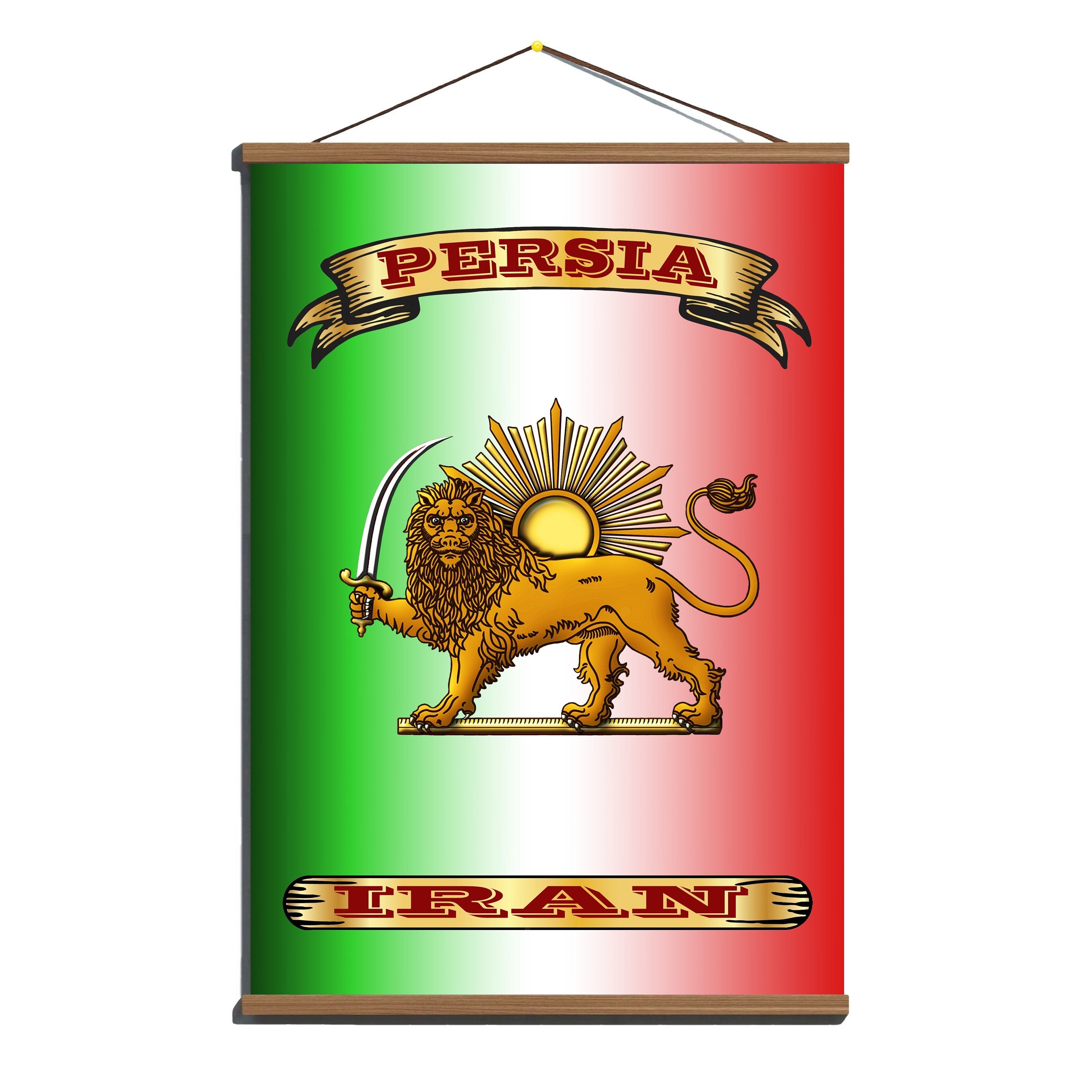 3000x3000 Antique Persian Lion and Sun