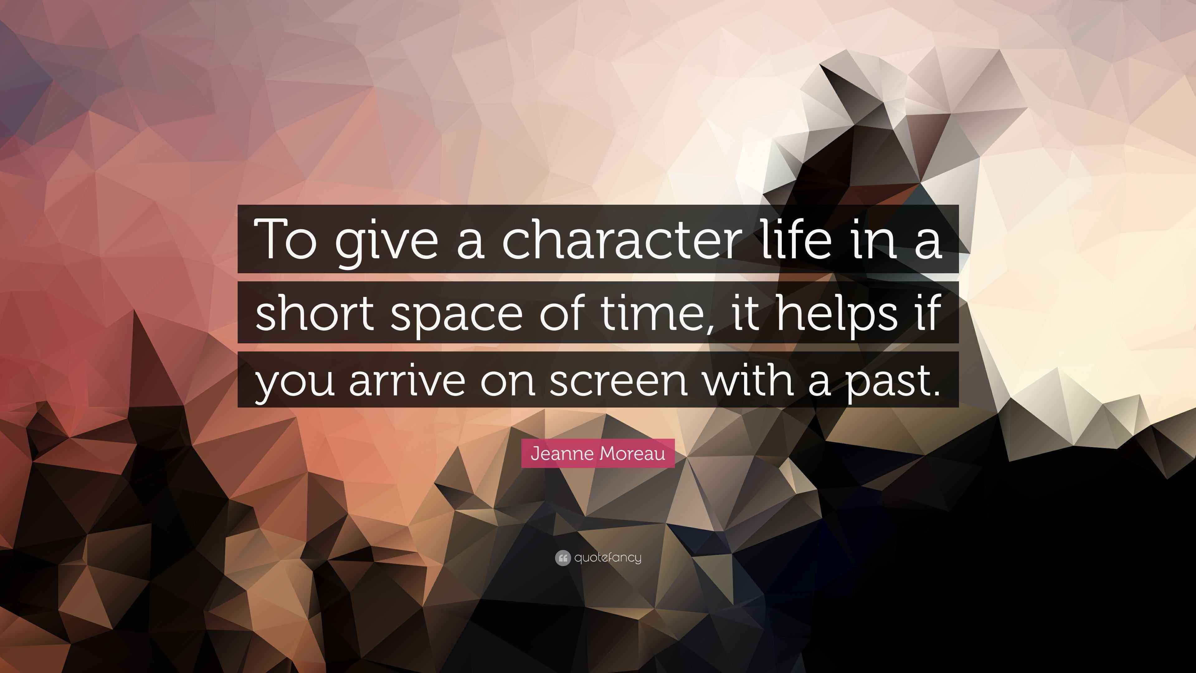 3840x2160 Jeanne Moreau Quote: “To give a character life in a short space of time, it helps