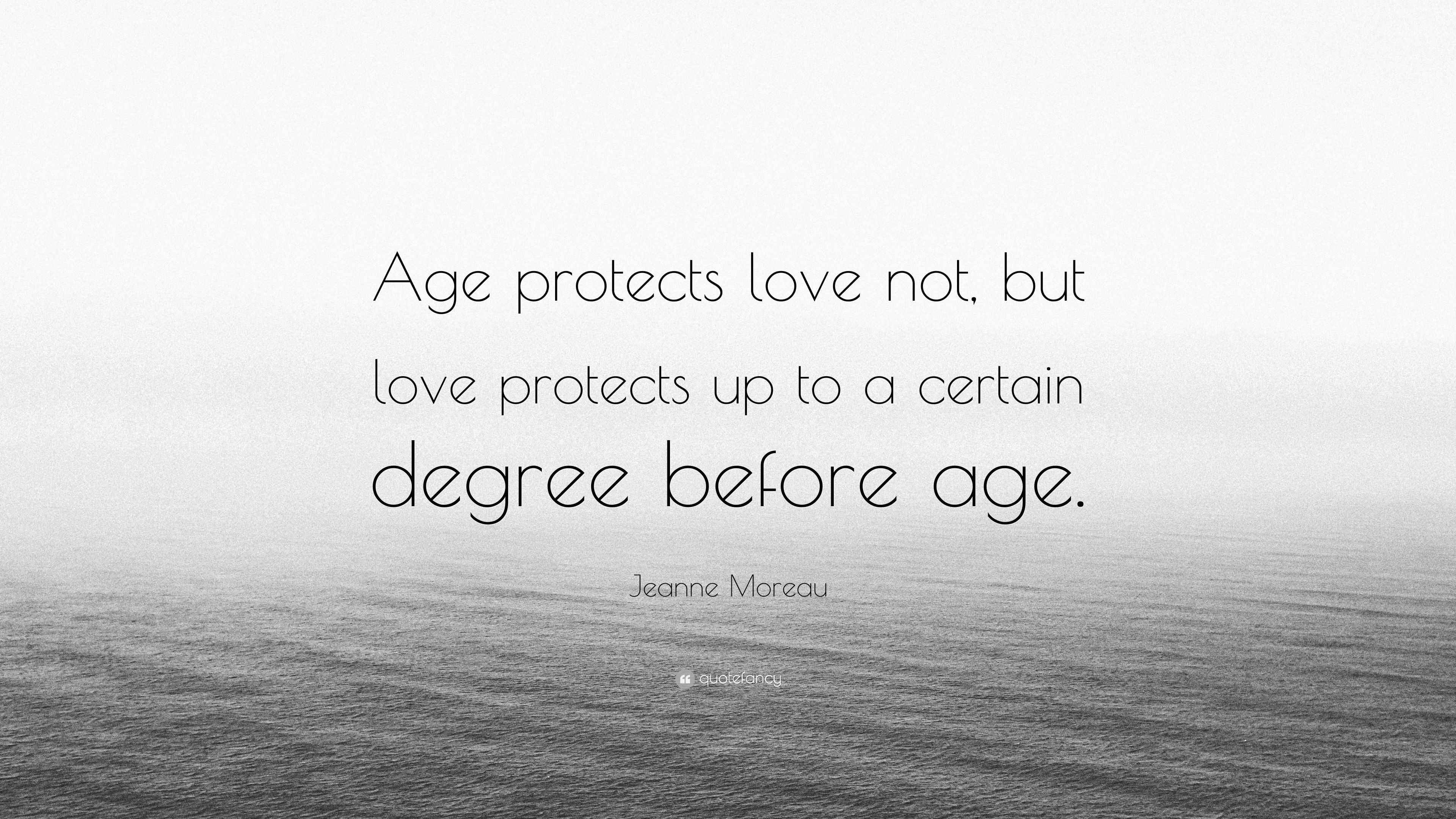 3840x2160 Jeanne Moreau Quote: “Age protects love not, but love protects up to a certain degree before