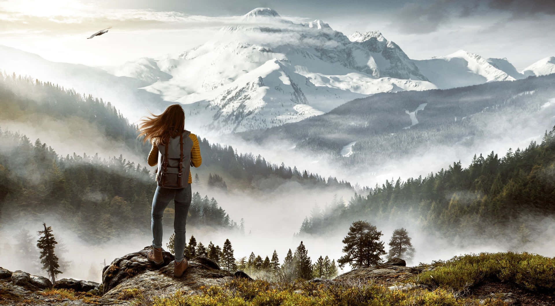 1920x1060 Download Hiking Adventure in the Mountains