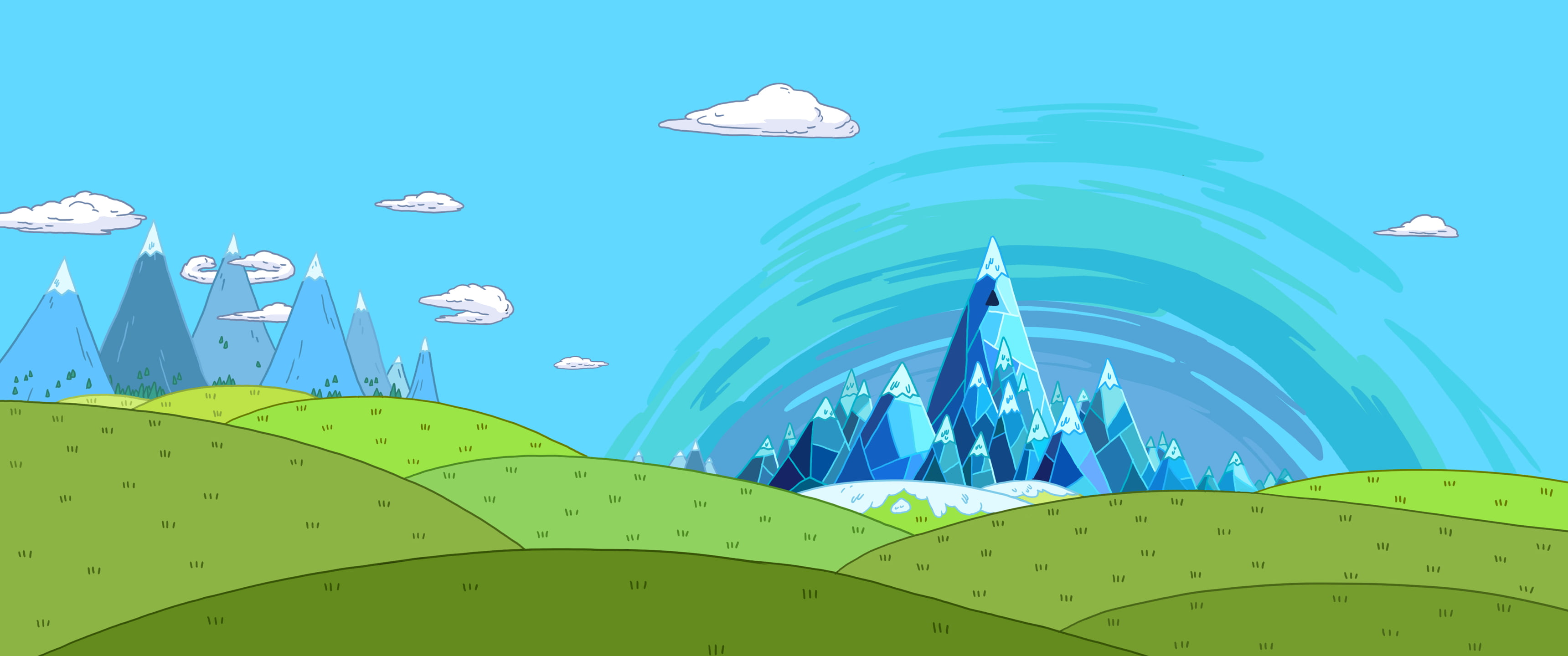 3440x1440 Ice mountain wallpaper, Adventure Time HD wallpaper