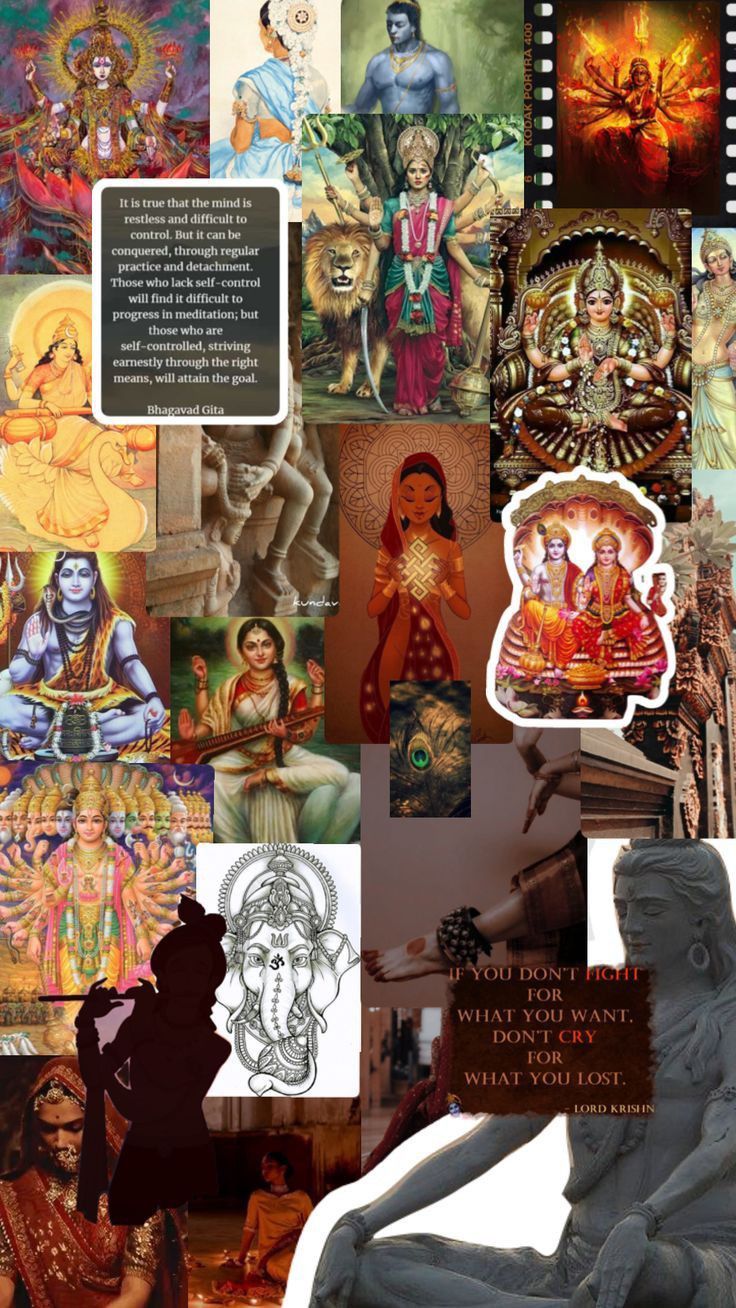 736x1308 Krishna Vision Board. God illustrations, iPhone wallpaper pattern, All gods in one picture