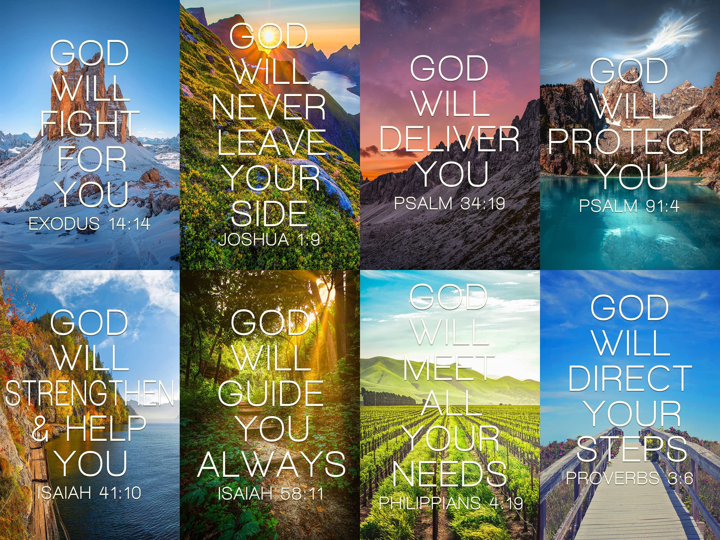 2400x1800 PARODY ART PRINTS 20 God Series Verse Landscape Photography Aesthetic Collage Kit, Teen Room Wall Decor, College Dorm Decor, Christian Inspirational Gift, 4x6 Professional Photo : Home & Kitchen