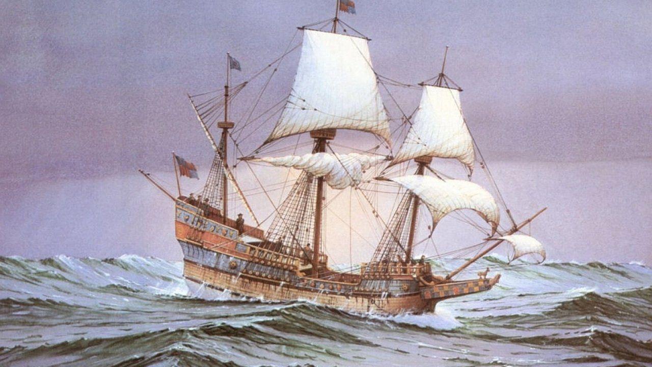 1280x720 Ship, Ocean, Sea, Aesthetic, Artwork, HD Wallpaper, fantasy, Boat