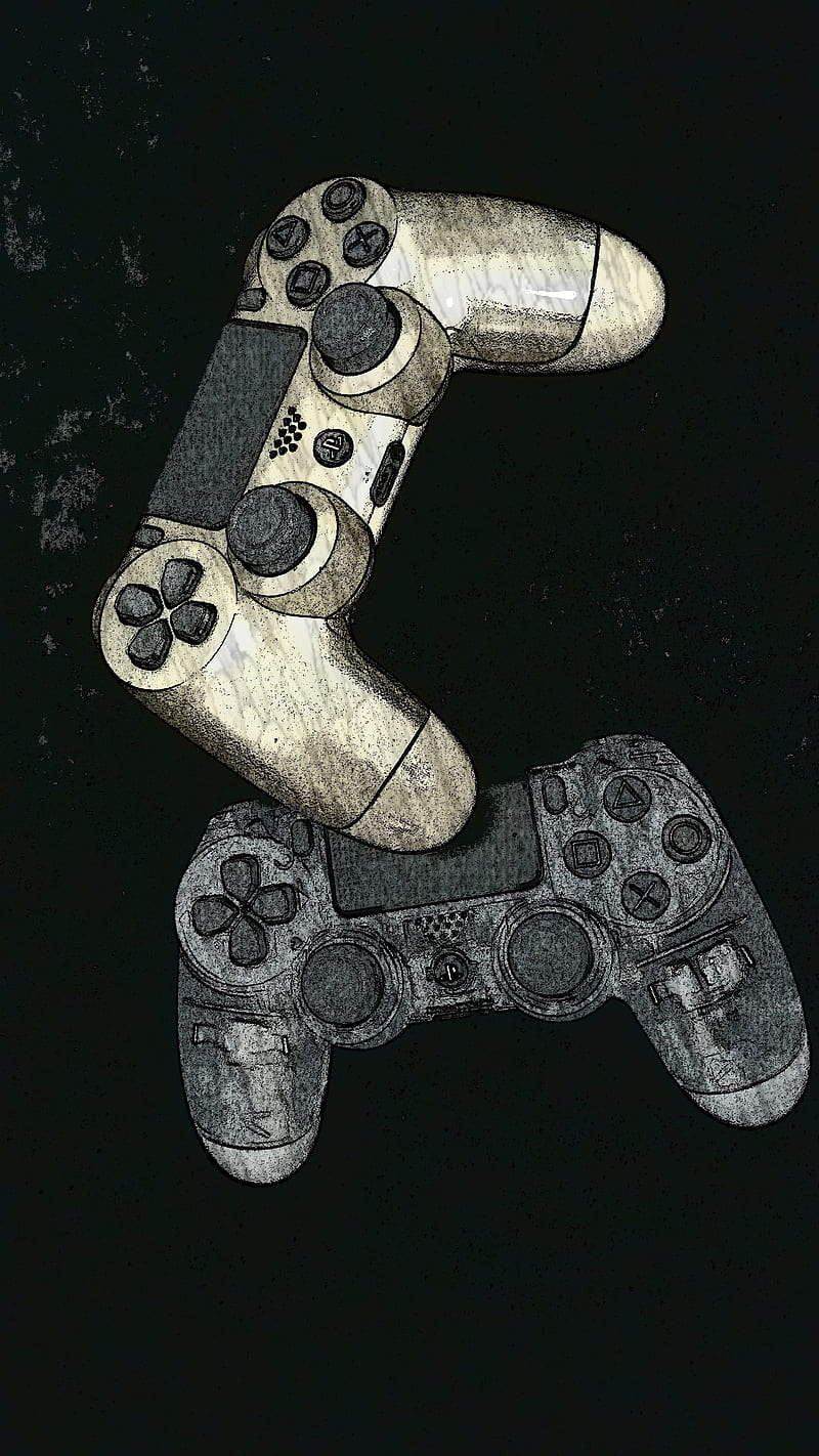 800x1422 Control, controller, dark, games, gold, playstation, ps HD phone wallpaper