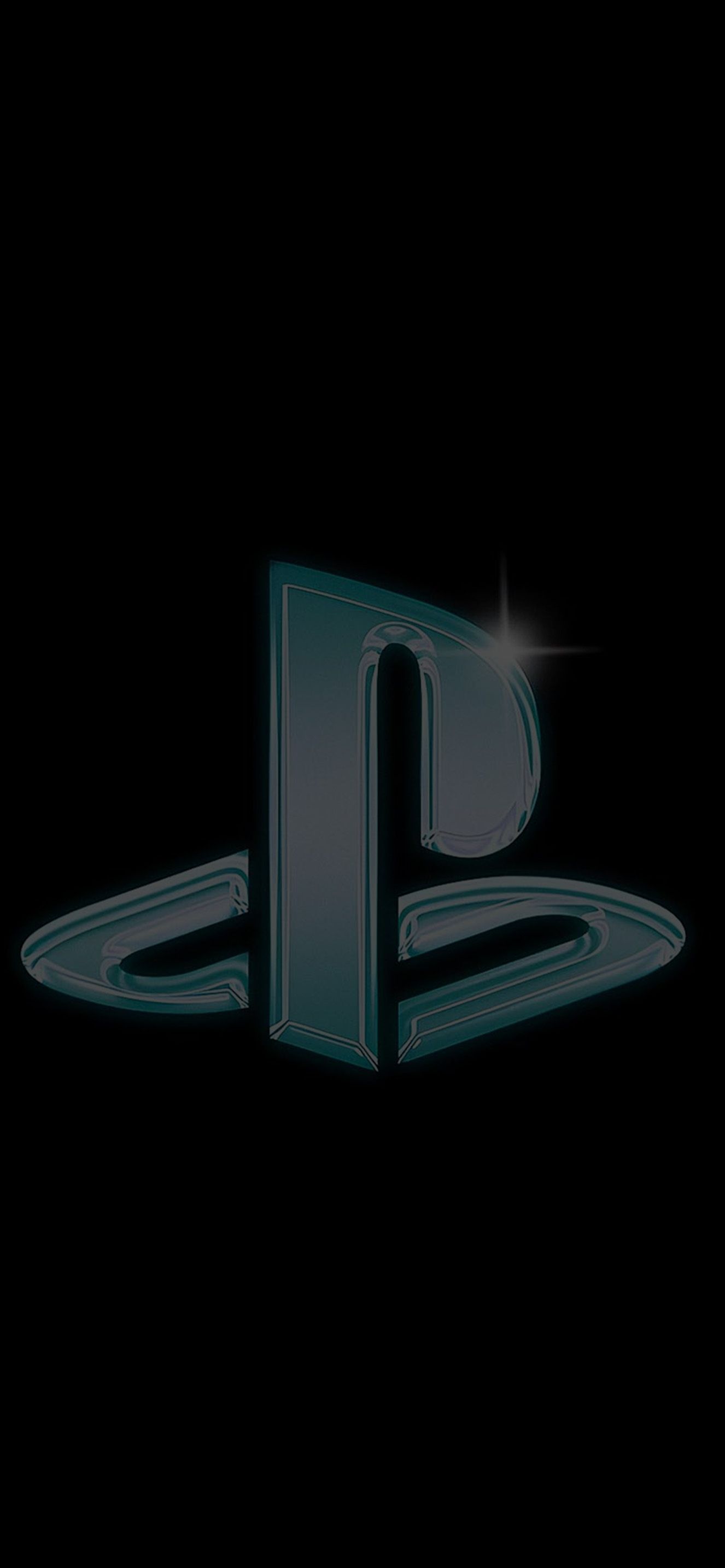1326x2868 Aqua Playstation Logo Black Wallpaper Wallpaper HD