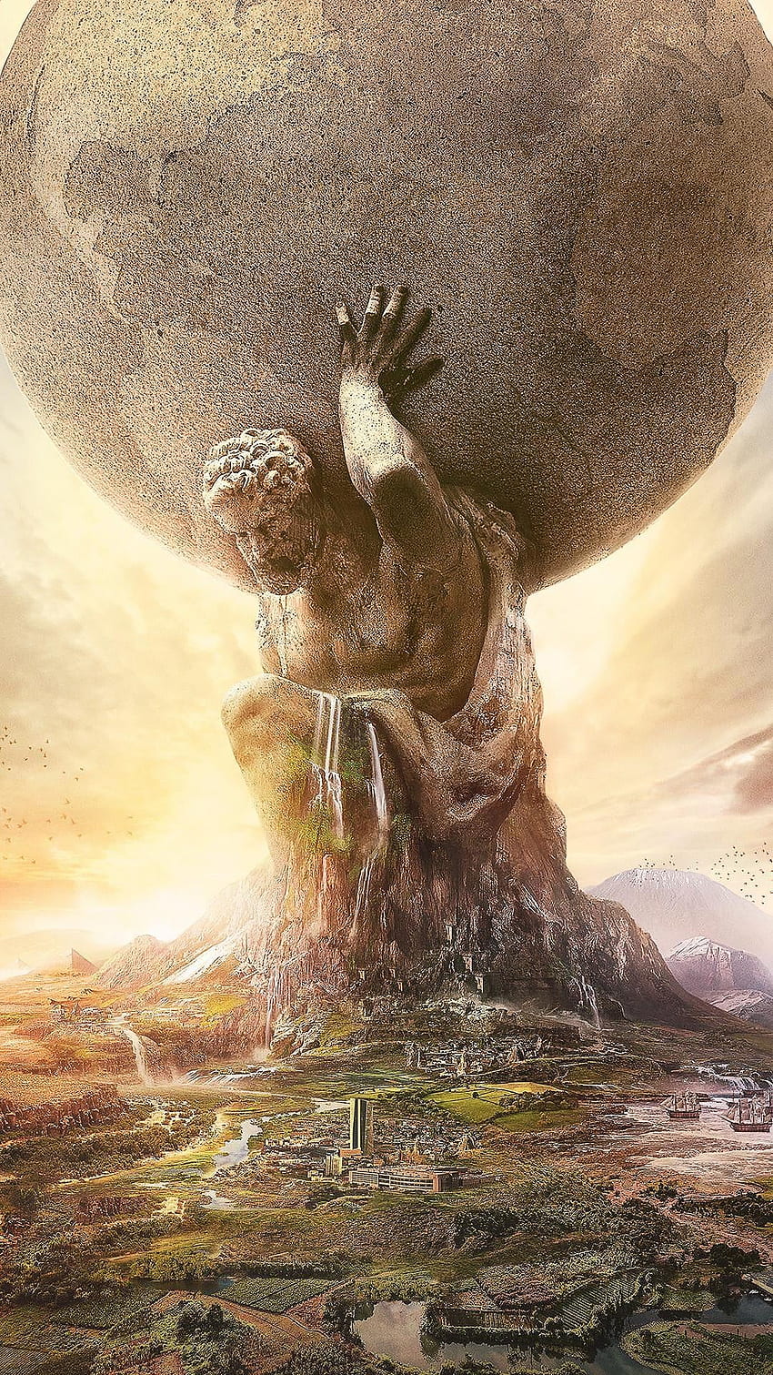 850x1511 OC Civ6 atlas upscaled & in different styles: GreekMythology, Greek Mythology iPhone HD phone wallpaper