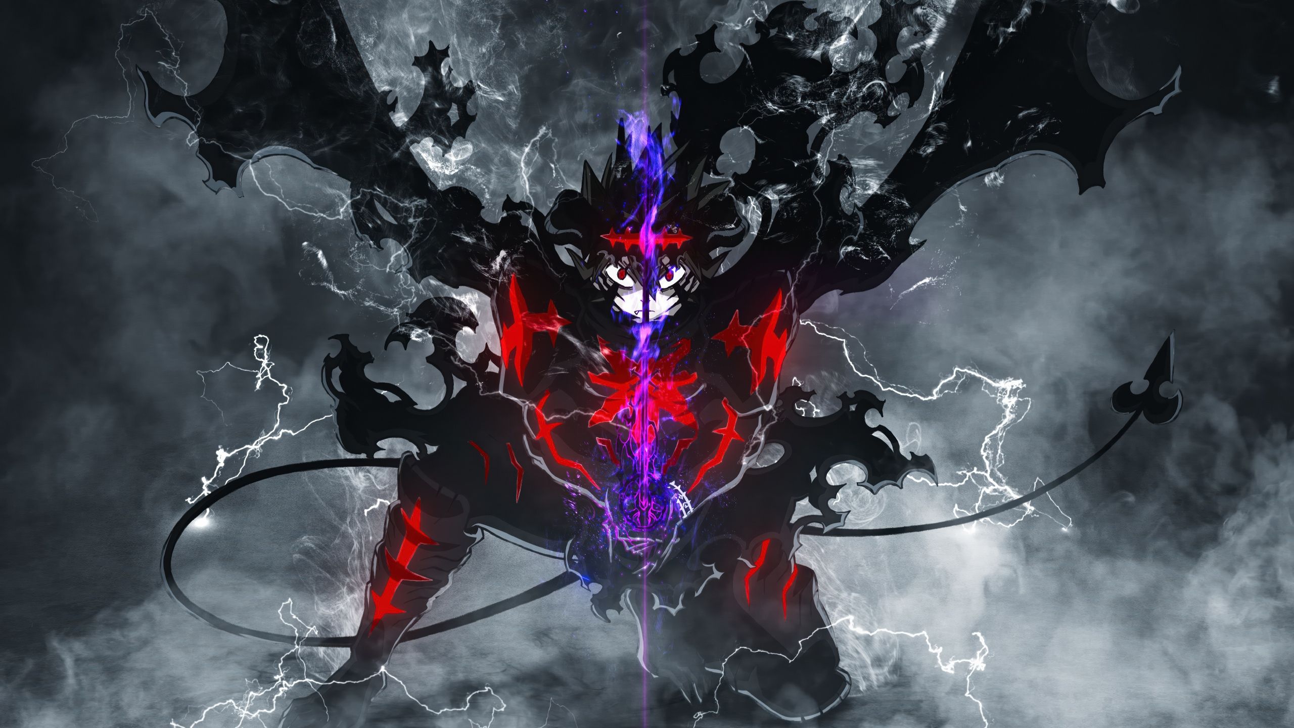 2560x1440 Black Asta Wallpaper 4K, Black Clover, Season Devil