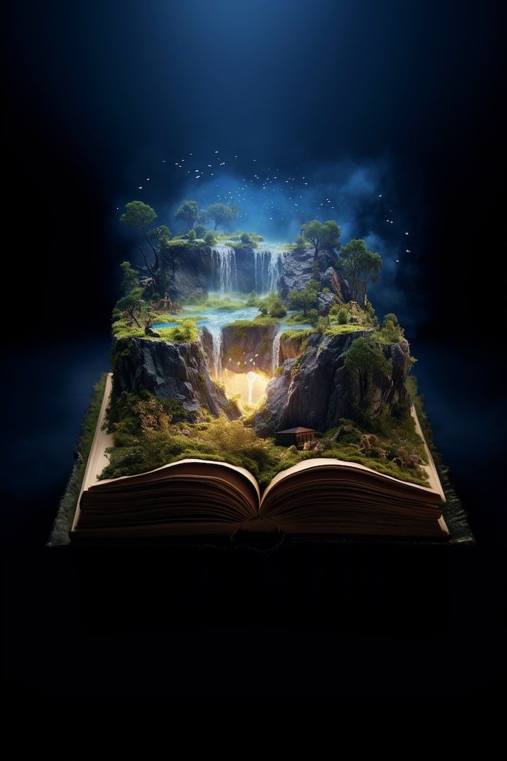 740x1110 Abstract book magic Image