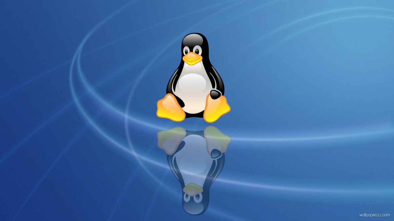 1366x768 Linux Logo Wallpaper