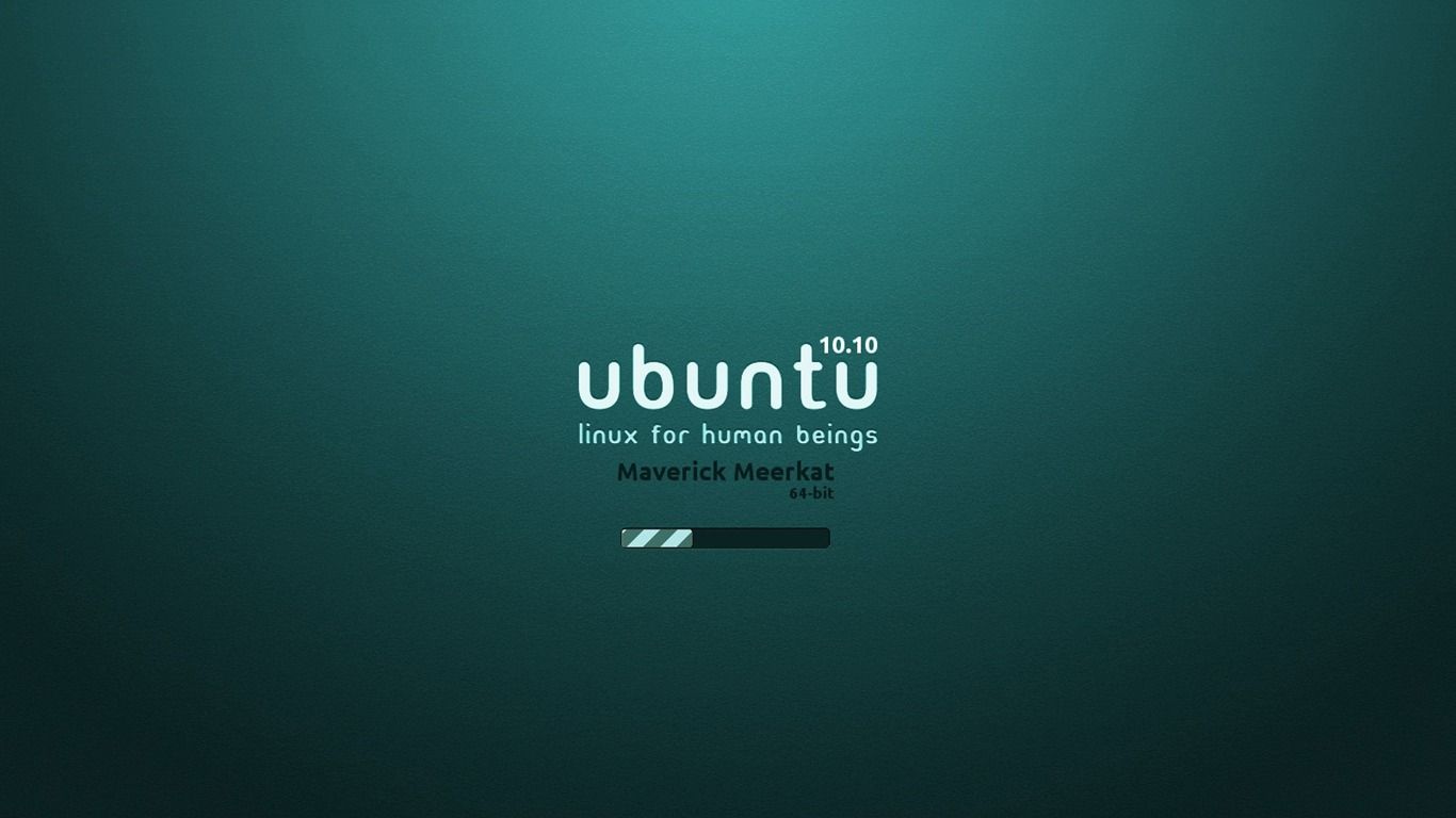 1366x768 Green Maverick Ubuntu Linux System Desktop Background Wallpaper