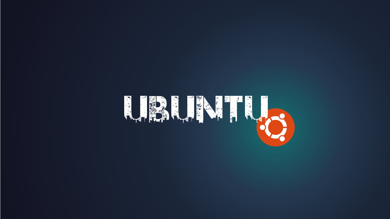 1366x768 Ubuntu logo, Ubuntu, Linux, dark HD wallpaper