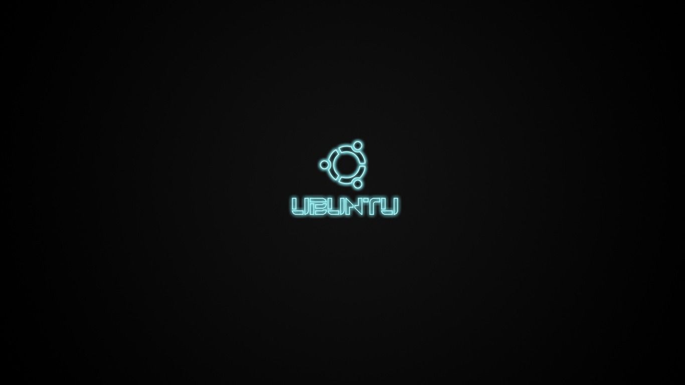1366x768 Ubuntu Tron Linux System Desktop Background Wallpaper