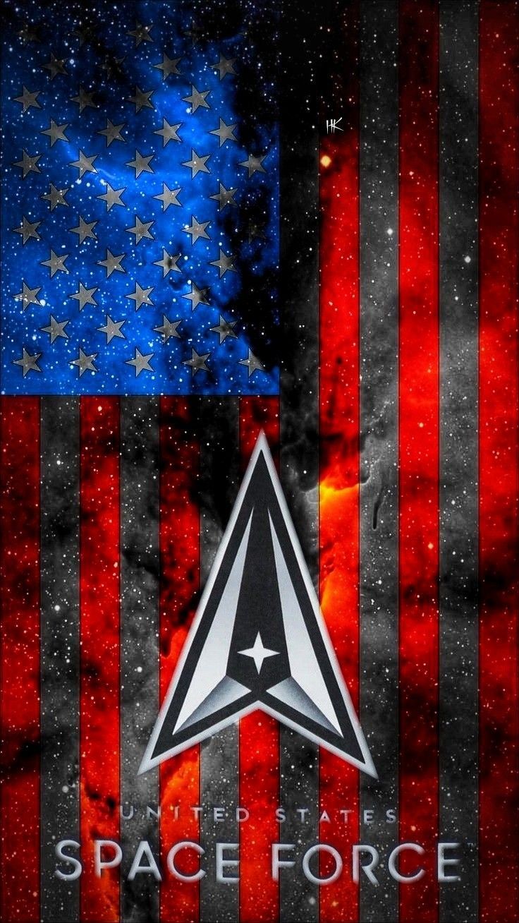 736x1308 Star Trek Logo on American Flag Wallpaper. Military themed decor ideas, Space force fan merchandise, Space force flag art