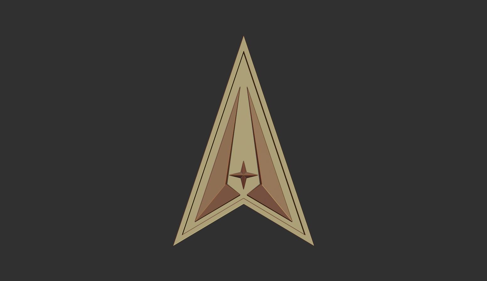 1552x898 Space Force Insignia 3D Stl File for CNC Router or 3D Printing