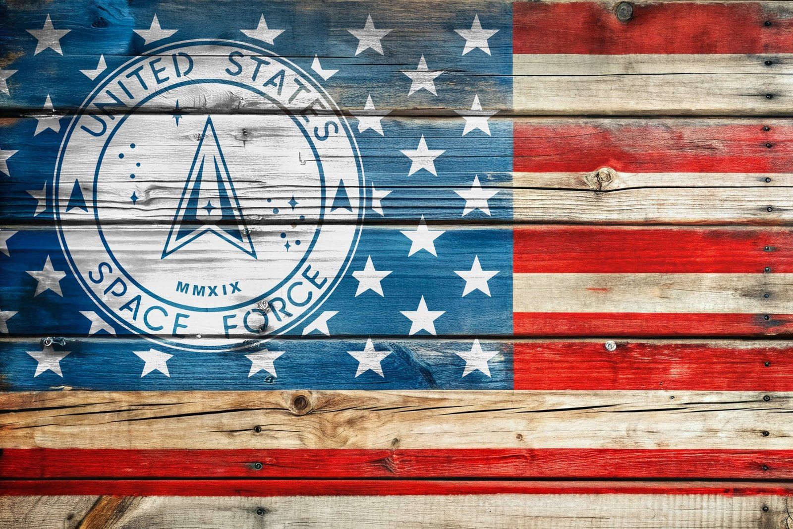 1600x1067 American Flag Space Force Star Union Vinyl Decal or Stencil