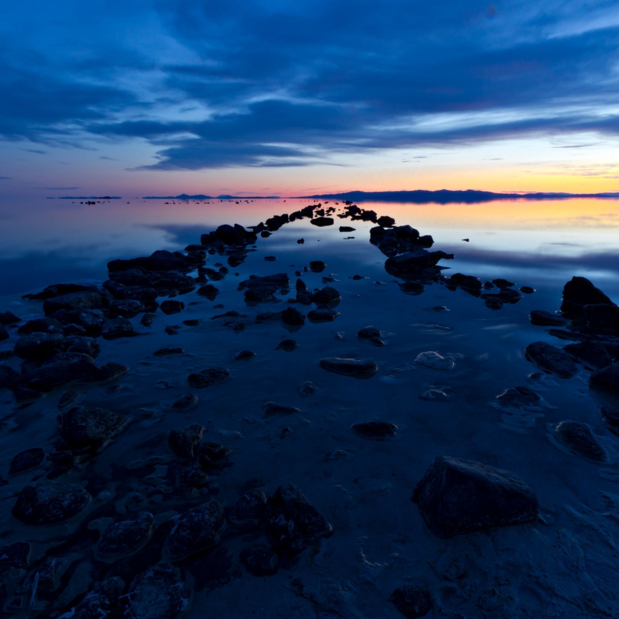 2048x2048 Endless Sea Lanscape iPad Air Wallpaper Free Download