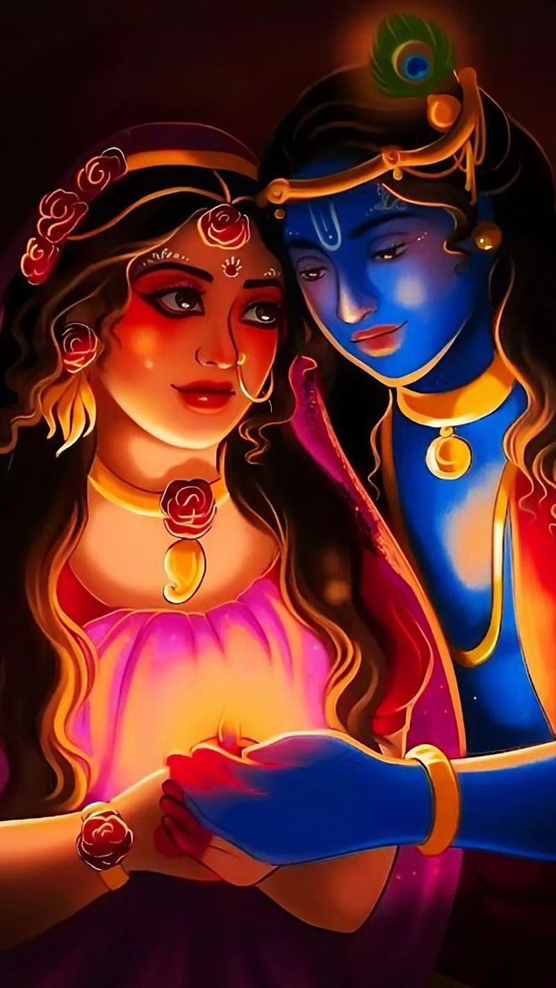 800x1422 Radhe Krishna New, Art Work, lord, god, HD phone wallpaper