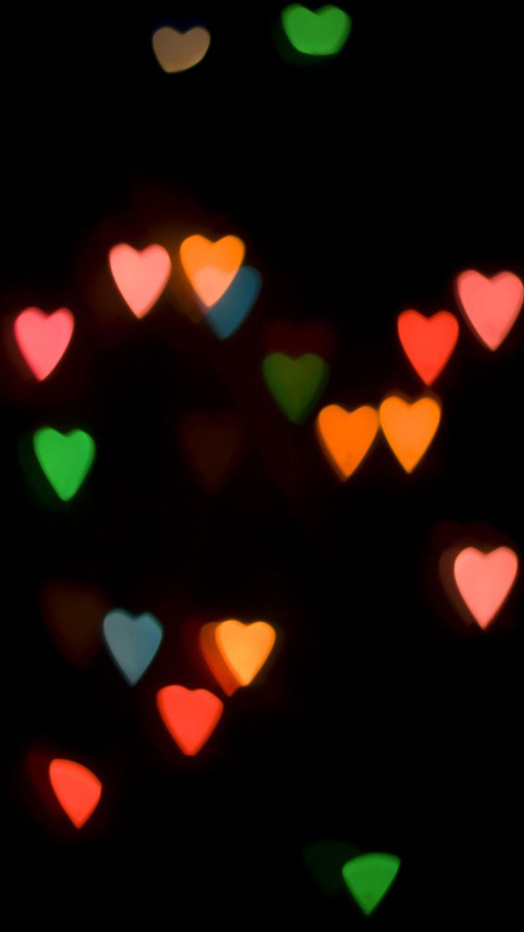 1080x1920 Abstract Colorful Love Light In Dark iPhone 6 Wallpaper Download. iPhone Wallpaper, iPad w. Heart iphone wallpaper, Colourful wallpaper iphone, iPhone wallpaper