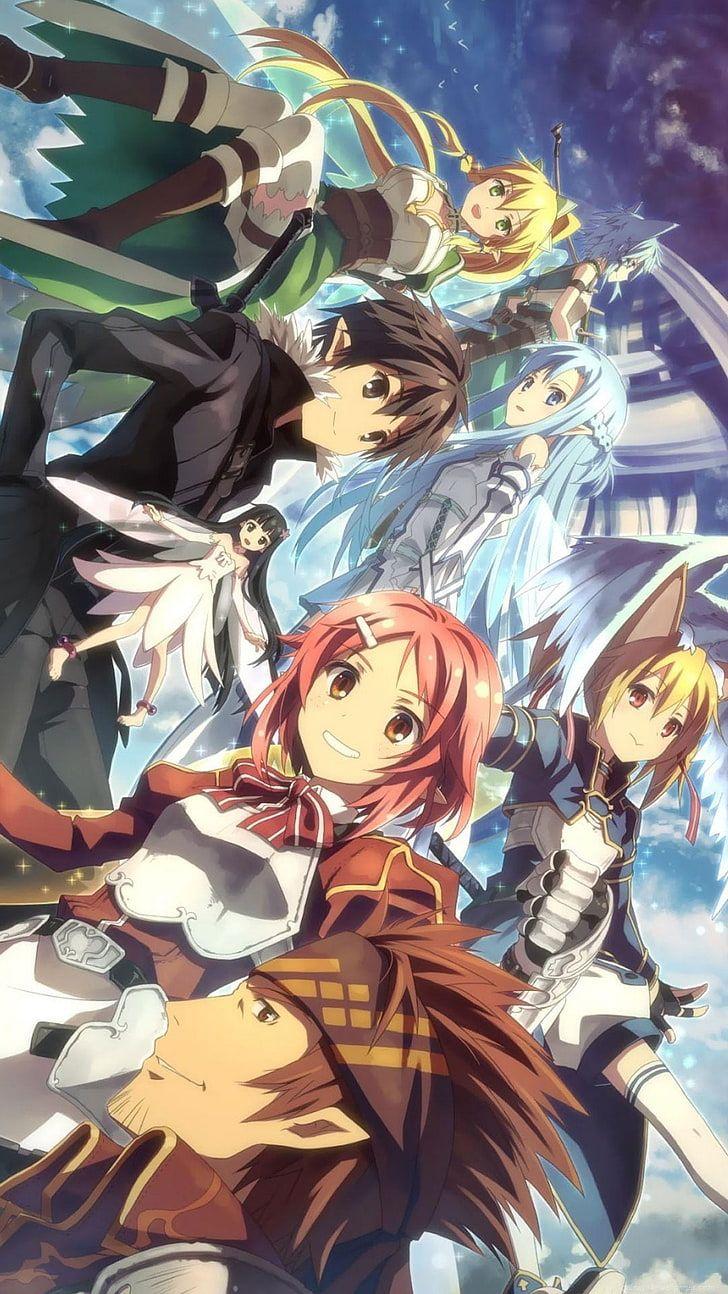 728x1294 HD wallpaper: Sword Art Online Alfheim digital wallpaper