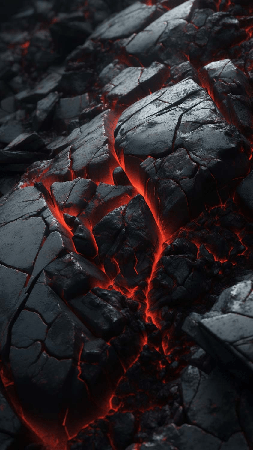 844x1500 Red Lava Wallpaper