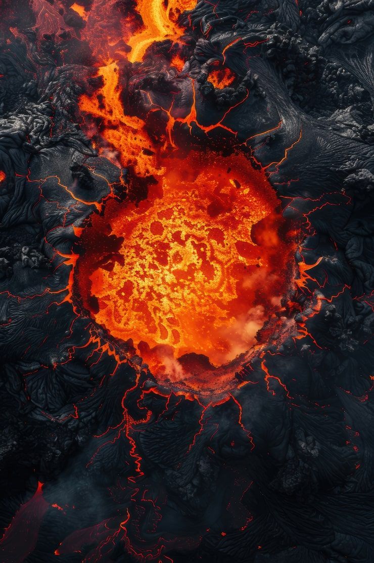 740x1113 Captivating lava stone background Image