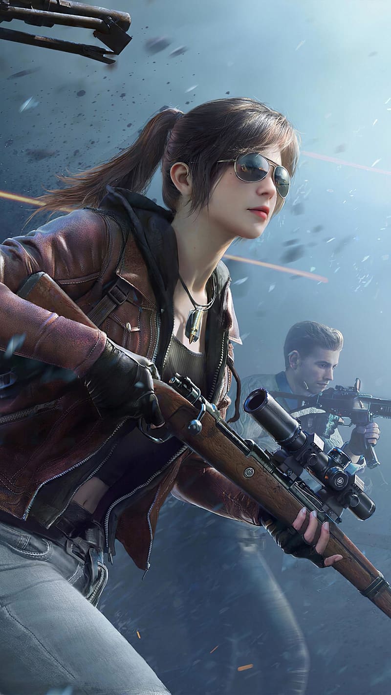 800x1422 Battleground Mobile India, Girl Character With Kar98 Gun, girl character, kar98 gun, HD phone wallpaper