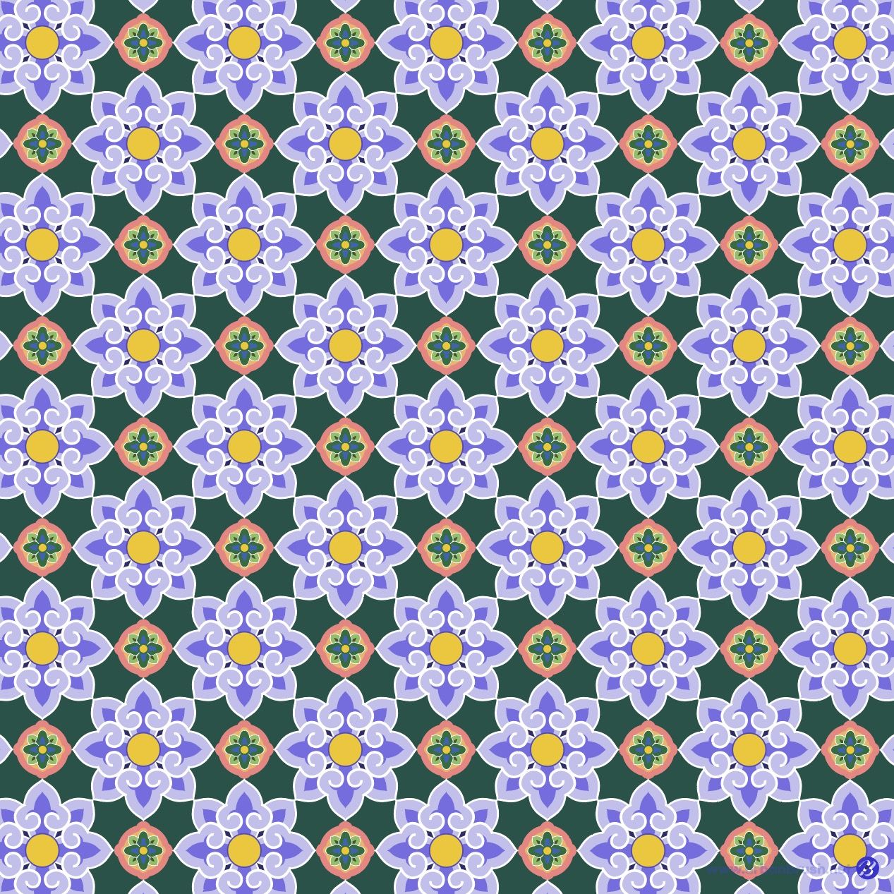 1267x1267 Oriental Dancheong Tile Pattern Illustration Vector Download (Korean Style Vector). Urbanbrush: Korean Style Graphic